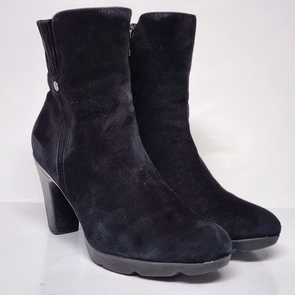 Blondo Women's Black Suede Loann Noir Ankle Boot Size 7.5 - Picture 7 of 13